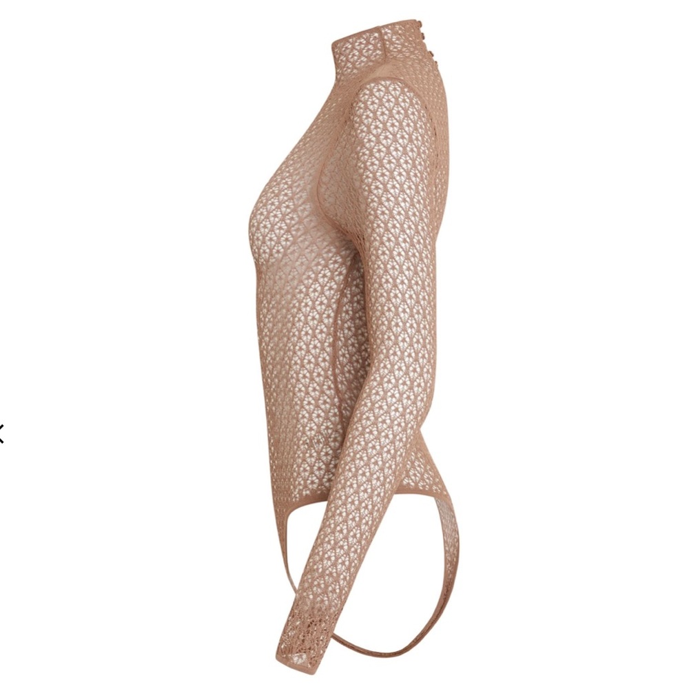 Khaite Fena Diamond-lace Bodysuit In Almond - XS - NWT - Picture 3 of 6